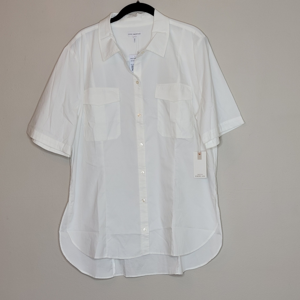 NWT GOOD AMERICAN CINCHED TUNIC SHIRT - Picture 12 of 16